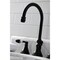 Kingston Brass KS2980DFL NuFrench Widespread Bathroom Faucet W/Brass Pop-Up, Matte Blk KS2980DFL - alternate 3
